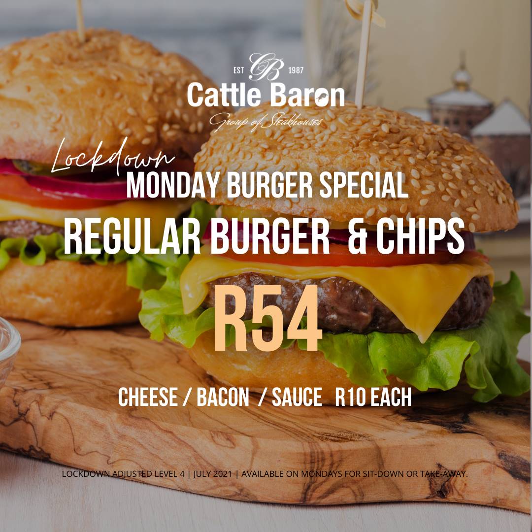 R54 Burger Special at Cattle Baron