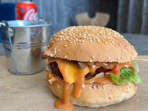 Taste of Fire Grill & Bistro | Gourmet Burgers (Bacon & Cheese) with Milkshakes or Mocktails For 2